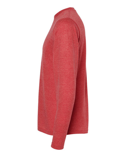 M&O Poly-Blend Long Sleeve T-Shirt 3520 #color_Heather Red