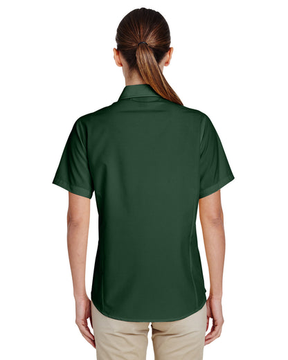 Harriton Ladies' Paradise Short-Sleeve Performance Shirt M610SW #color_PALM GREEN