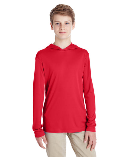 Team 365 Youth Zone Performance Hooded T-Shirt TT41Y #color_SPORT RED