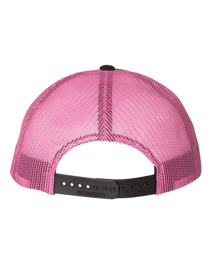 Richardson Low Pro Trucker Cap 115 #color_Black/ Neon Pink