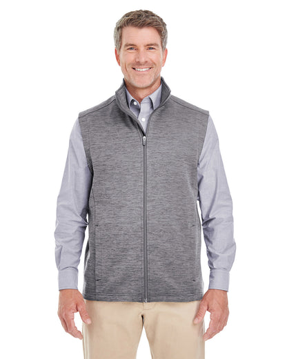 Devon & Jones Men's Newbury Mélange Fleece Vest DG797 #color_DARK GREY HEATHR