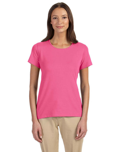 Devon & Jones Ladies' Perfect Fit™ Shell T-Shirt DP182W #color_CHARITY PINK