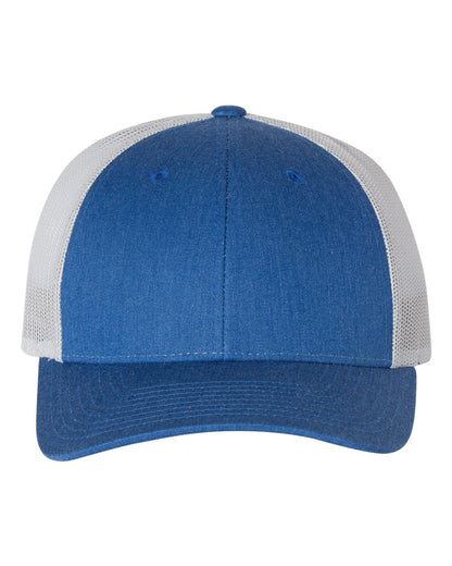 Richardson Low Pro Trucker Cap 115 #color_Heather Royal/ Silver