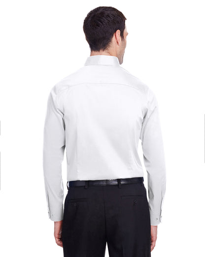 Devon & Jones Men's Crown Collection® Stretch Broadcloth Slim Fit Woven Shirt DG560 #color_WHITE