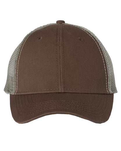 Sportsman Bio-Washed Trucker Cap AH80 #color_Brown/ Khaki