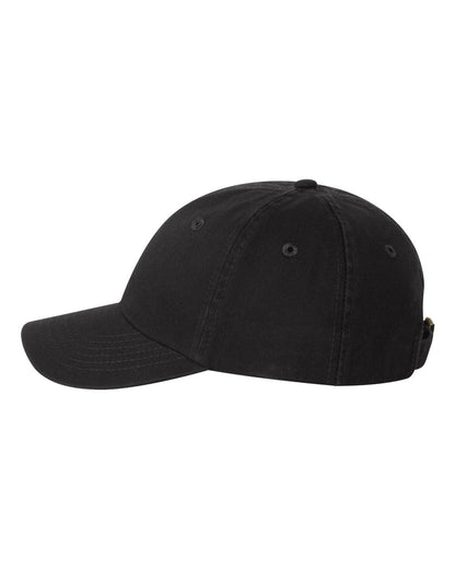 Valucap Small Fit Bio-Washed Dad Hat VC300Y #color_Black