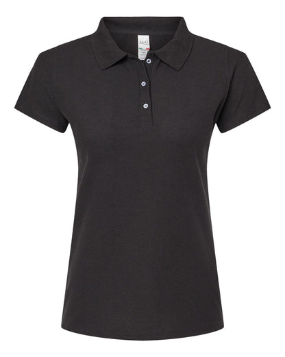 M&O Women's Soft Touch Polo 7007 #color_Fine Black