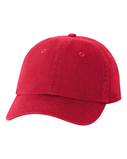 Valucap Small Fit Bio-Washed Dad Hat VC300Y #color_Red