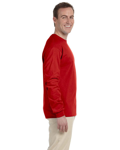 Fruit of the Loom Adult HD Cotton™ Long-Sleeve T-Shirt 4930 #color_TRUE RED