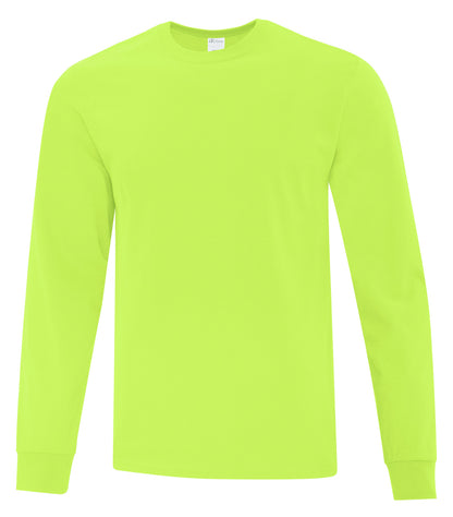 Atc Everyday Collection Everyday Cotton L/S Tee ATC1015 #color_Safety Green