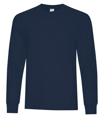 Atc Everyday Collection Everyday Cotton Blend LS Tee ATC5015 #color_Navy