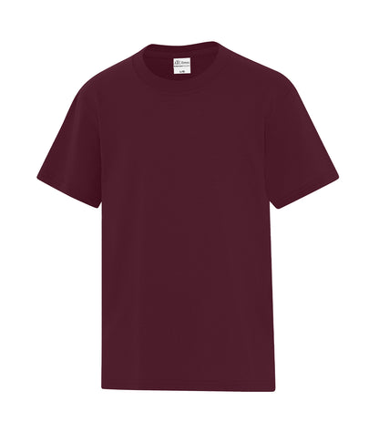 Atc Everyday Collection Everyday Cotton Blend Yth Tee ATC5050Y #color_Maroon