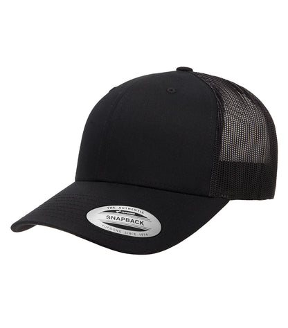 Atc Yupoong YP Classics Retro Trucker Cap ATC6606 #color_Black/Black