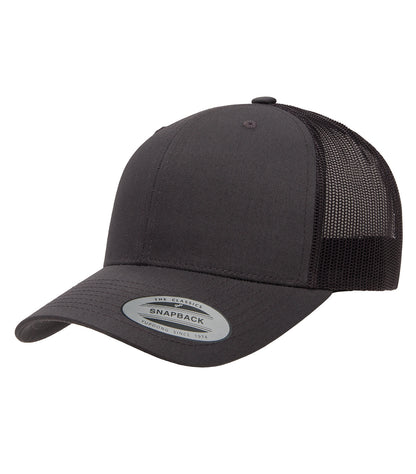Atc Yupoong YP Classics Retro Trucker Cap ATC6606 #color_Charcoal/Charcoal
