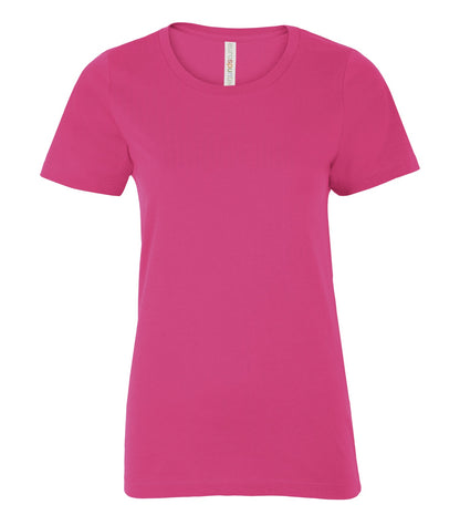 Atc Eurospun Ring Spun Lds' Tee ATC8000L #color_Wild Raspberry