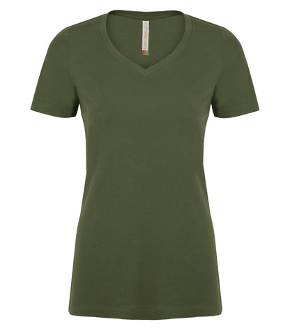 Atc Eurospun Ring Spun V-Neck Lds' Tee ATC8001L #color_Moss