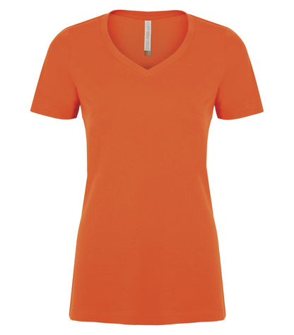 Atc Eurospun Ring Spun V-Neck Lds' Tee ATC8001L #color_Orange