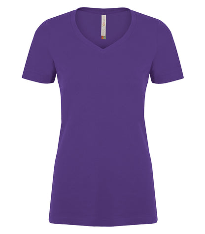 Atc Eurospun Ring Spun V-Neck Lds' Tee ATC8001L #color_Purple