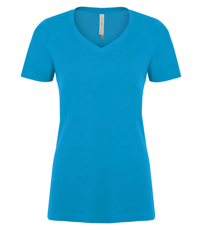 Atc Eurospun Ring Spun V-Neck Lds' Tee ATC8001L #color_Sapphire