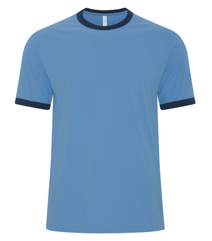 Atc Eurospun Ringer Tee ATC9001 #color_Carolina Blue/True Navy