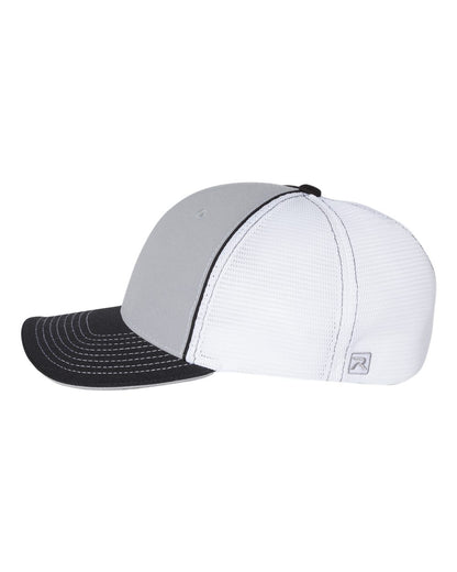 Richardson Pulse Sportmesh R-Flex Cap 172 #color_Grey/ White/ Black Tri