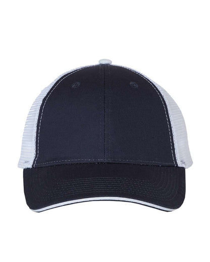 Valucap Sandwich Trucker Cap S102 #color_Navy/ White