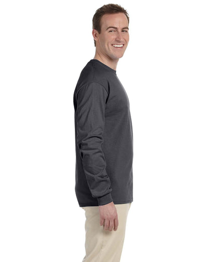 Gildan Adult Ultra Cotton® Long-Sleeve T-Shirt G240 #color_DARK HEATHER