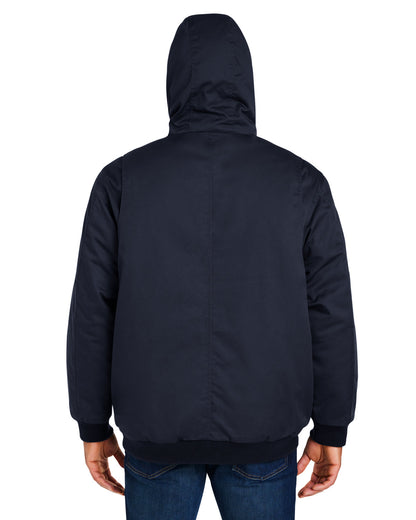 Harriton Unisex ClimaBloc® Heavyweight Hooded Full-Zip Jacket M722 #color_DARK NAVY