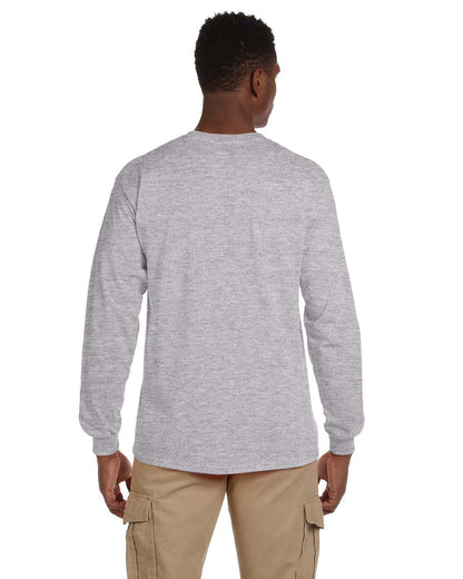 Gildan Adult Ultra Cotton® Long-Sleeve Pocket T-Shirt G241 #color_SPORT GREY