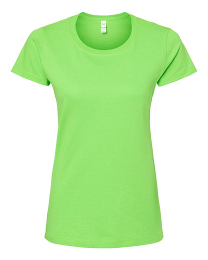 M&O Women's Gold Soft Touch T-Shirt 4810 #color_Vivid Lime