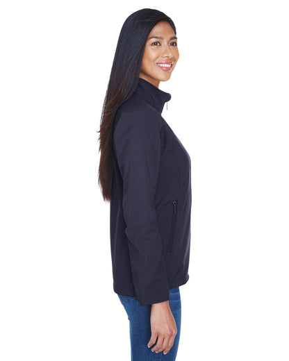 North End Ladies' Three-Layer Fleece Bonded Performance Soft Shell Jacket 78034 #color_MIDNIGHT NAVY