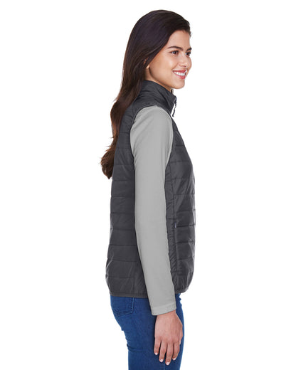 Core365 Ladies' Prevail Packable Puffer Vest CE702W #color_CARBON
