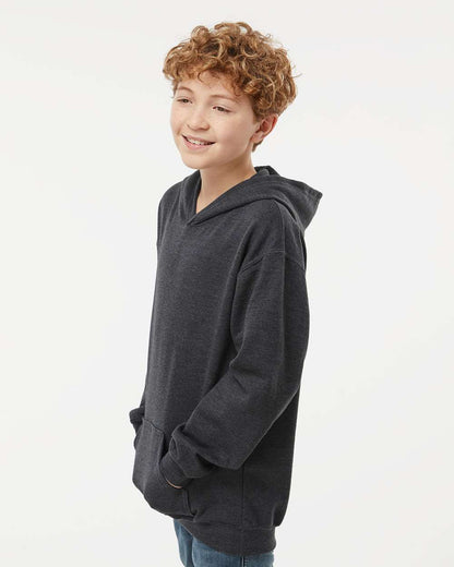 M&O Youth Fleece Pullover Hoodie 3322 #colormdl_Dark Heather