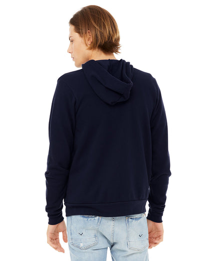 BELLA + CANVAS Unisex Sponge Fleece Full-Zip Hooded Sweatshirt 3739 #color_NAVY