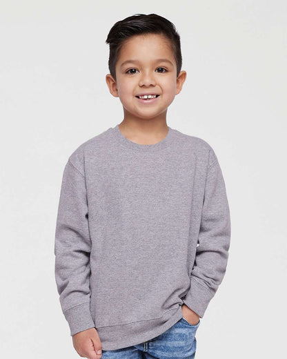 Rabbit Skins Toddler Fleece Crewneck Sweatshirt 3317 #colormdl_Heather