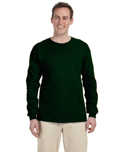 Gildan Adult Ultra Cotton® Long-Sleeve T-Shirt G240 #color_FOREST GREEN