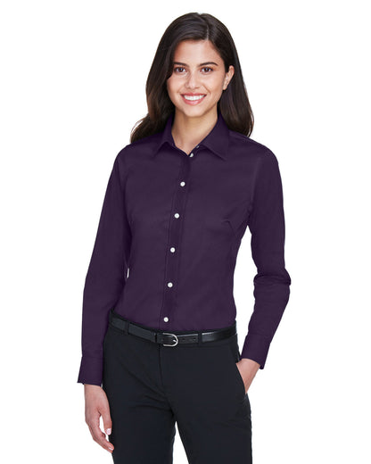Devon & Jones Ladies' Crown Collection® Solid Stretch Twill Woven Shirt DG530W #color_DEEP PURPLE