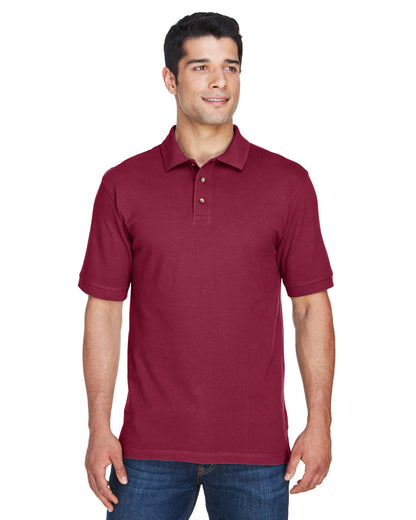 Harriton Men's Short-Sleeve Polo M200 #color_WINE