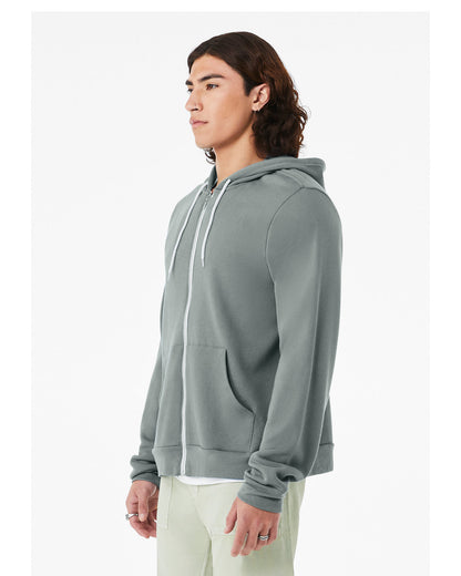 BELLA + CANVAS Unisex Sponge Fleece Full-Zip Hooded Sweatshirt 3739 #color_BLUE STORM