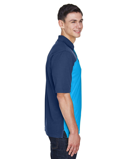 Core365 Men's Balance Colorblock Performance Piqué Polo CE101 #color_ELC BLU / CL NVY