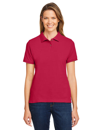 Harriton Ladies' Short-Sleeve Polo M200W #color_RED