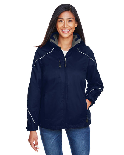 North End Ladies' Angle 3-in-1 Jacket with Bonded Fleece Liner 78196 #color_NIGHT