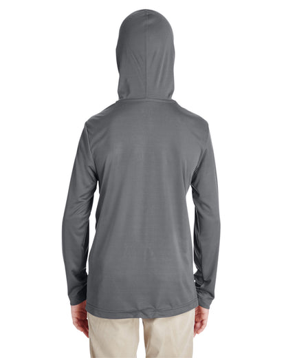 Team 365 Youth Zone Performance Hooded T-Shirt TT41Y #color_SPORT GRAPHITE