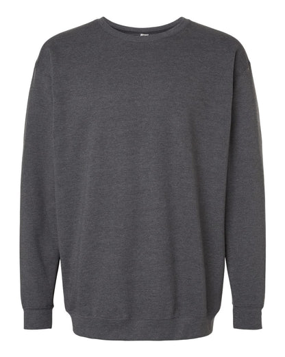 M&O Unisex Crewneck Fleece 3340 #color_Heather Charcoal