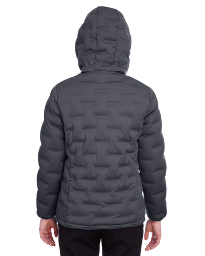 North End Ladies' Loft Puffer Jacket NE708W #color_CARBON / BLACK