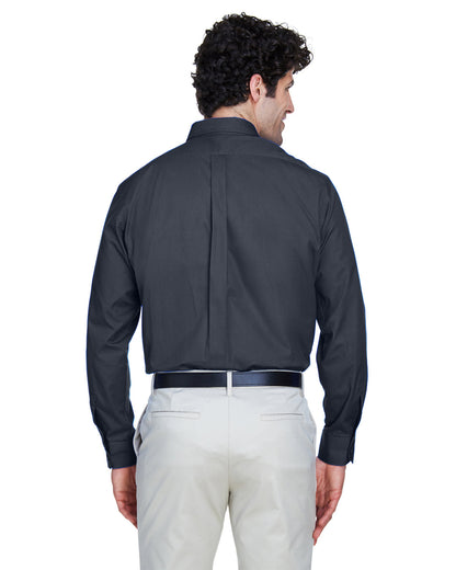 Core365 Men's Operate Long-Sleeve Twill Shirt 88193 #color_CARBON
