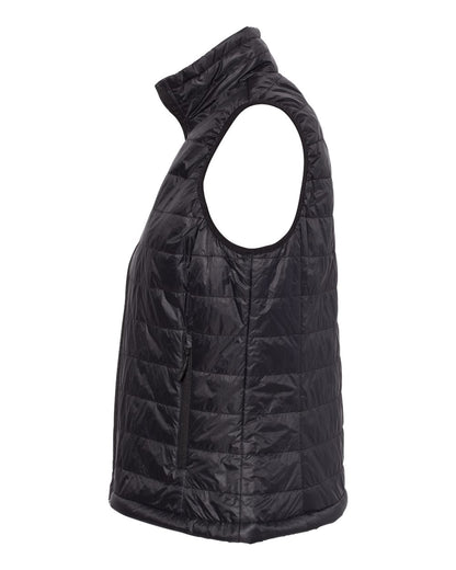 Independent Trading Co. Women's Puffer Vest EXP220PFV #color_Black