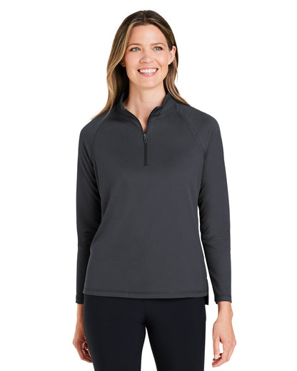 North End Ladies' Revive coolcore® Quarter-Zip NE410W #color_CARBON