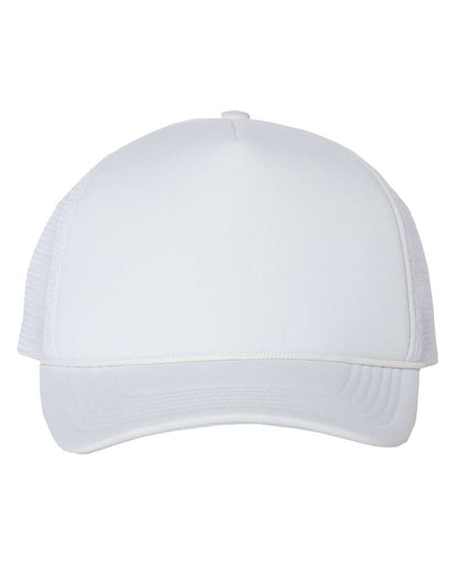 Valucap Foam Mesh-Back Trucker Cap VC700 #color_White/ White