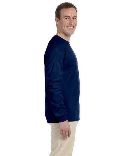 Gildan Adult Ultra Cotton® Long-Sleeve T-Shirt G240 #color_NAVY